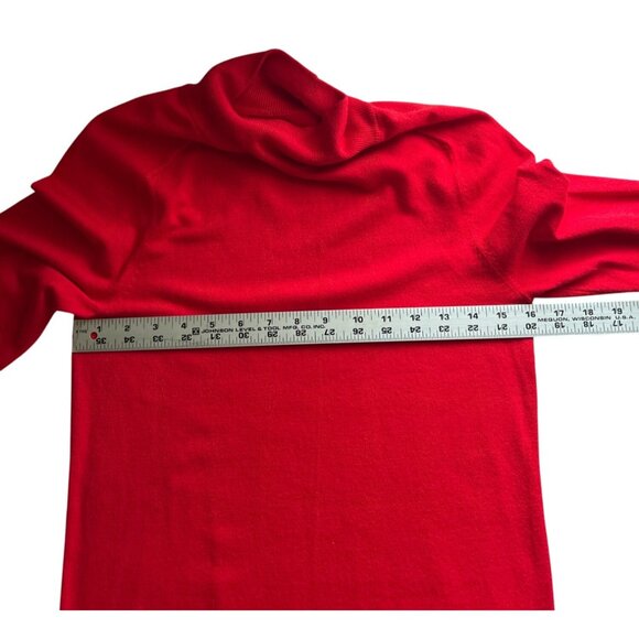 Apt. 9 Red Turtleneck Sweater Womens Medium Rayon & Nylon Blend Pullover - Picture 5 of 7